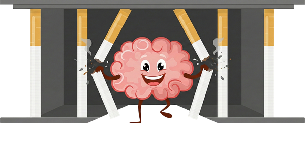 力強い脳のマスコット